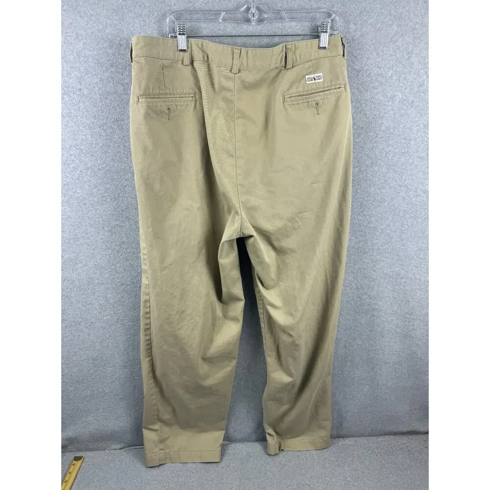 Polo Ralph Lauren‎ Pants Men's 38x30 Tan Classic Fit Chino Brown Measures 35x30